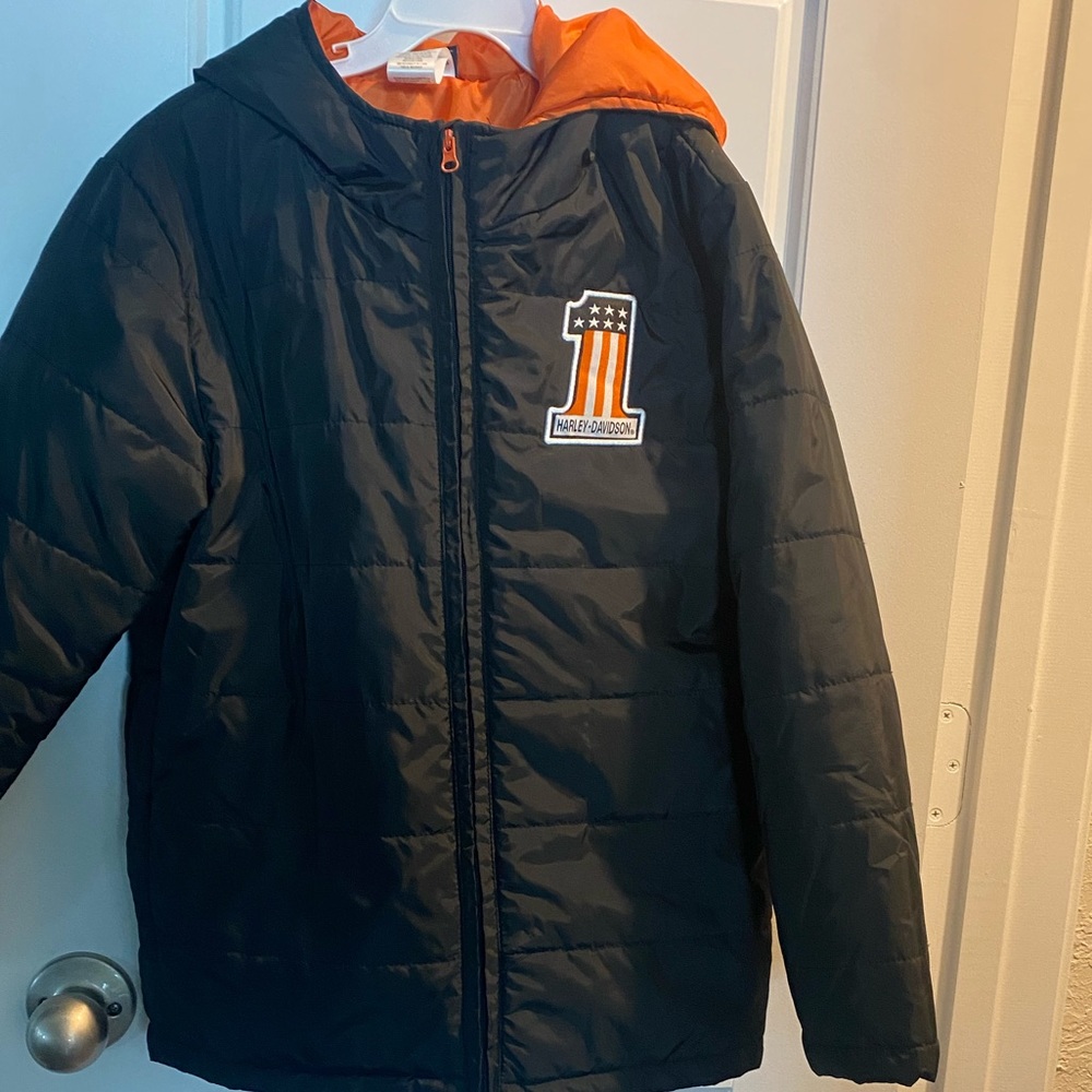 Harley Davidson puffer coat.